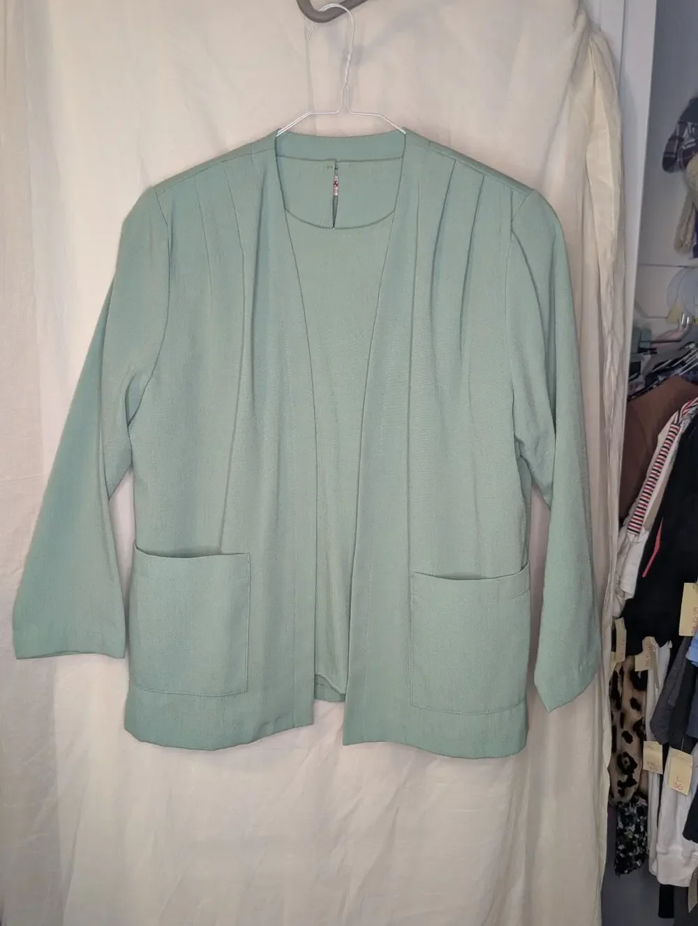 Vintage mint top and blazer